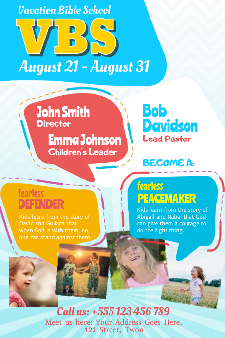 Vacation Bible School Flyer