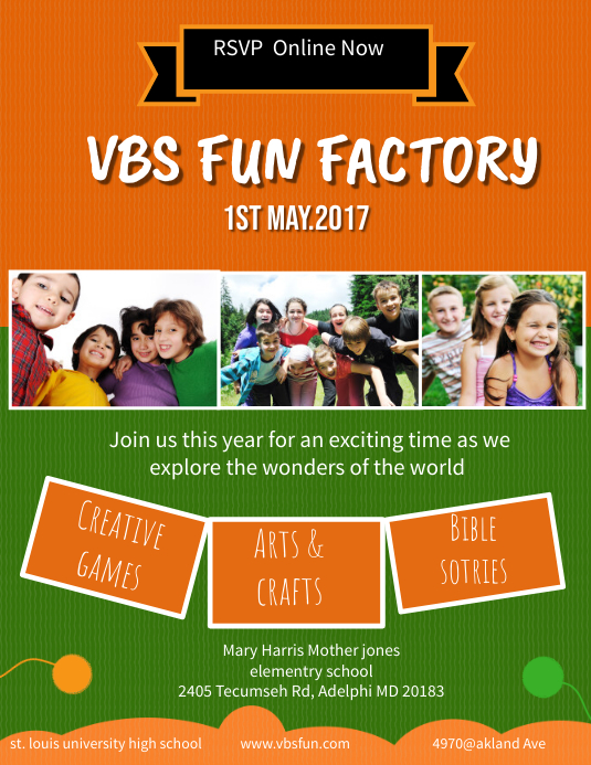 Vacation Bible School Template PosterMyWall