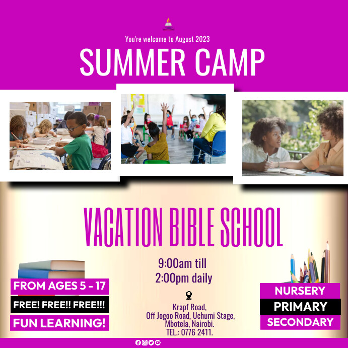 Vacation Bible School template | PosterMyWall Vacation Bible School template | PosterMyWall