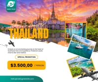 Vacation destination poster Medium Rectangle template