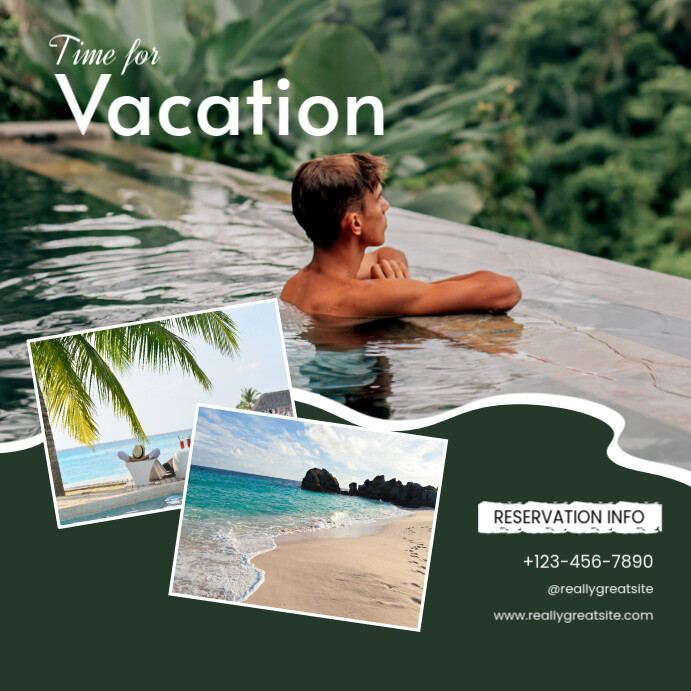 Vacation poster destination Publicação no Instagram template