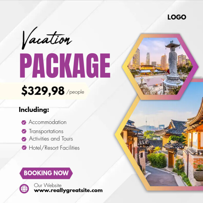 VACATION TRAVEL PACKAGE TEMPLATE | PosterMyWall