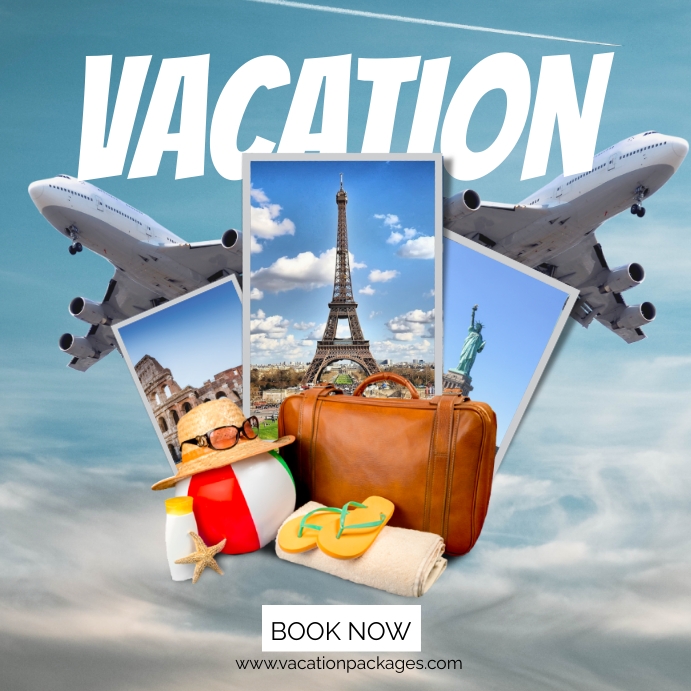 Copy of VACATION TRAVEL PACKAGE TEMPLATE | PosterMyWall
