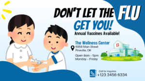 White Flu Vaccination Awareness Facebook-covervideo Template