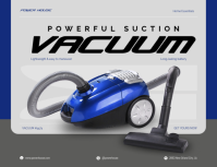 白色 Vacuum Cleaner Promotion Pamflet Template - Page 1