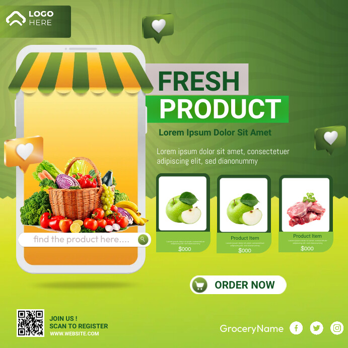 Catalog Ad Examples Vagetable Catalog ads Template | PosterMyWall