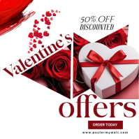 White Valentine's Day Sale Instagram Post Template