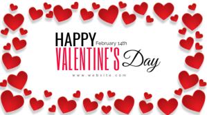 White Valentine's Day Digitalt display Template