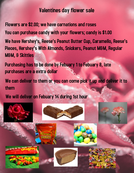 valentimes day flyer template