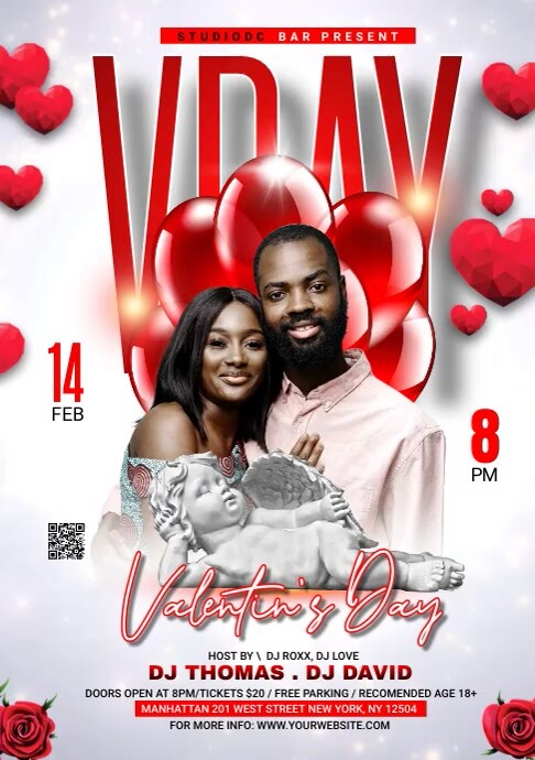 VALENTIN'S DAY A4 template