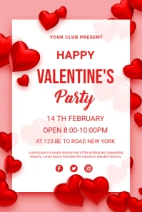 valentine"s party Poster template