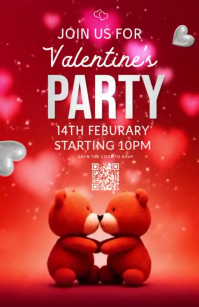 valentine's, romantic, event, 14 february Tabloid template