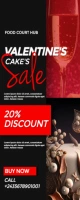 VALENTINE'S CAKE SALE BANNER Roll-up-Banner 2 x 5 Zoll template