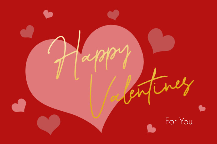 Valentine's card template Etiqueta