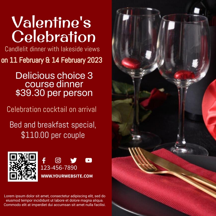 Valentine's Celebration Promo Instagram Post template