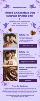 紫色 Chocolate Day Promotion Rullebanner 2' × 5' Template