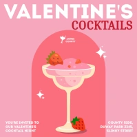 Valentine's cocktails instagram template