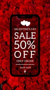 valentine's day, romantic,valentine sale Rolka Instagram template