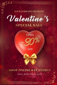 Valentine's day,valentine, event Banner 4' × 6' template