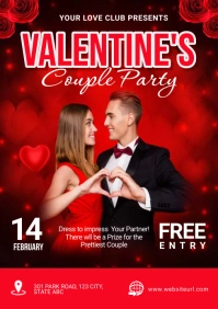 Valentine's day,valentine party,event A5 template