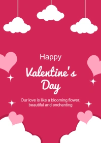 Valentine's Day A3 template