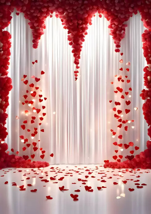 Valentine's Day Background A4 template