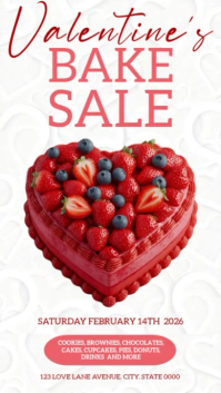 valentine's day bake sale ad design Instagram Story template