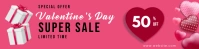Valentine's Day Banner Ads แบนเนอร์ 2' × 8' template