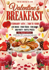 Valentine's Day Breakfast Event A4 template