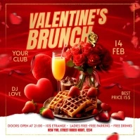 Valentine's Day Brunch Instagram Post template