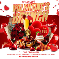 Valentine's Day Brunch Instagram Post template