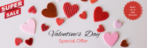Valentine's Day Business Sale Email Header E-mail-overskrift template