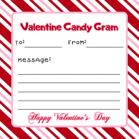 Valentine's Day Candy Gram Printable: Instagram 帖子 template