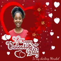 Valentine's day card love message Publicación de Instagram template