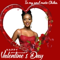 Valentine's day card love message Publicación de Instagram template