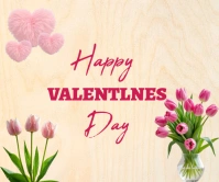Valentine's Day cards 大矩形广告 template
