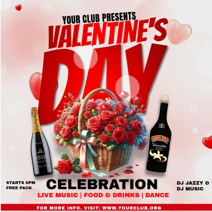Valentine's Day Celebration Flyer Template PosterMyWall Valentine's Day Celebration Flyer Template PosterMyWall