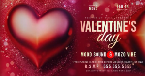 Valentine's day Celebration Party Facebook Event Cover template