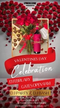 valentine's day celebration party Instagram Story template