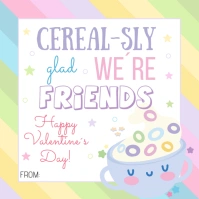 Valentine's Day Cereal Box Printable Gift Tags Instagram Post template
