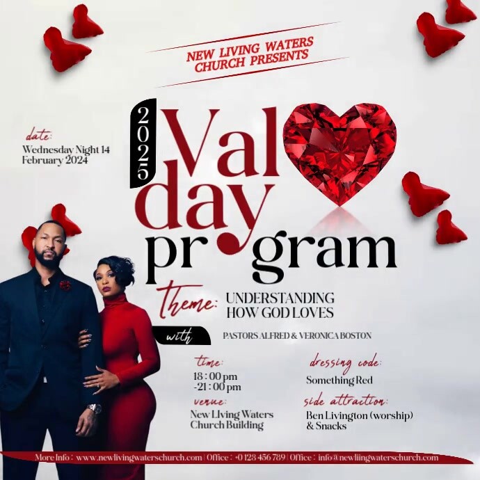 Valentine's Day Church Program Template | PosterMyWall
