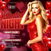 valentine's day club bar design Square (1:1) template