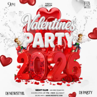 valentine's day club bar design Square (1:1) template