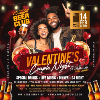 Valentine's Day Couple Night Post Template Publicação no Instagram