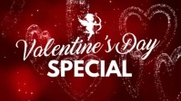 Valentine's Day Cover Video Advert Hearts Ad Ikhava Yevidiyo ye-Facebook (16:9) template