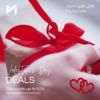 Minimalist Valentine's Day Deals Video Square Promo Persegi (1:1) template