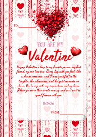 Valentine's Day A4 template