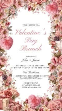 Valentine's Day เรื่องราวบน Instagram template