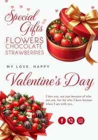 Valentine's Day A4 template