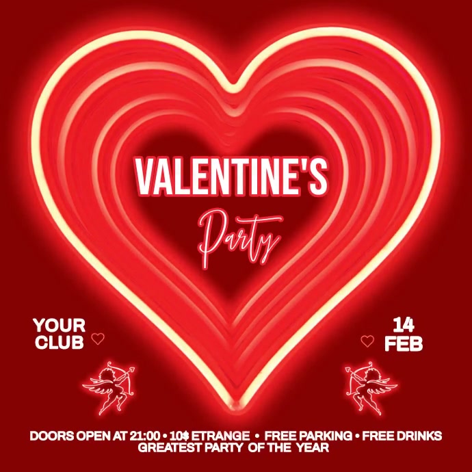 Valentine's Day Instagram Plasing template